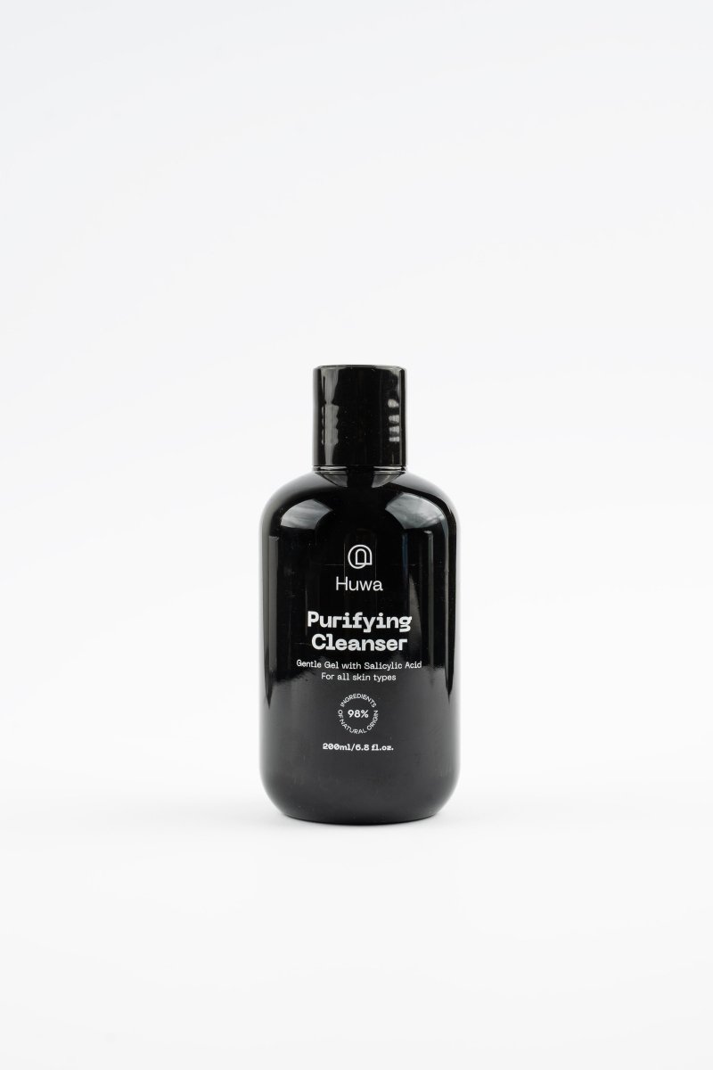 Huwa Skincare Purifying Cleanser with salicylic acid Front View on a white background